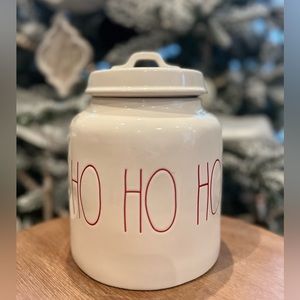 Rae Dunn White Ho Ho Ho Canister New